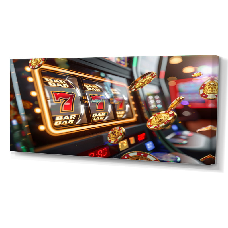 Machine à sous Jackpot Winner III, H 28 po x l 60 po x P 1,5 po, Toile tendue