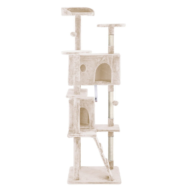 Tour pour arbre à chat Derrell, Beige, H 54,7 po x l 19,3 po x P 19,3 po