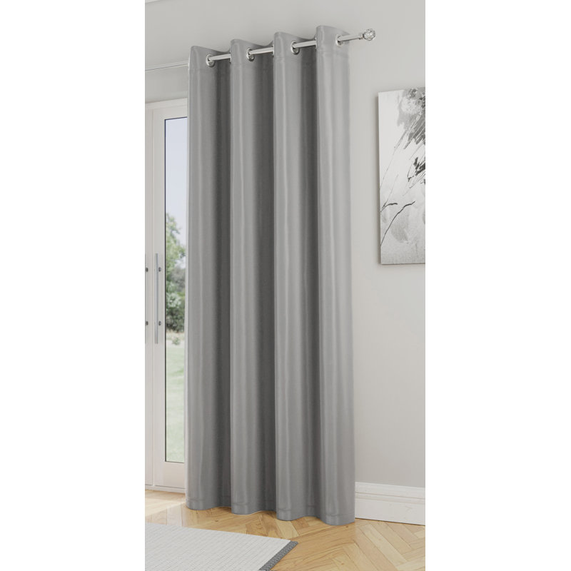 Stefany Room Darkening Door Curtain Single Panel, Grey
