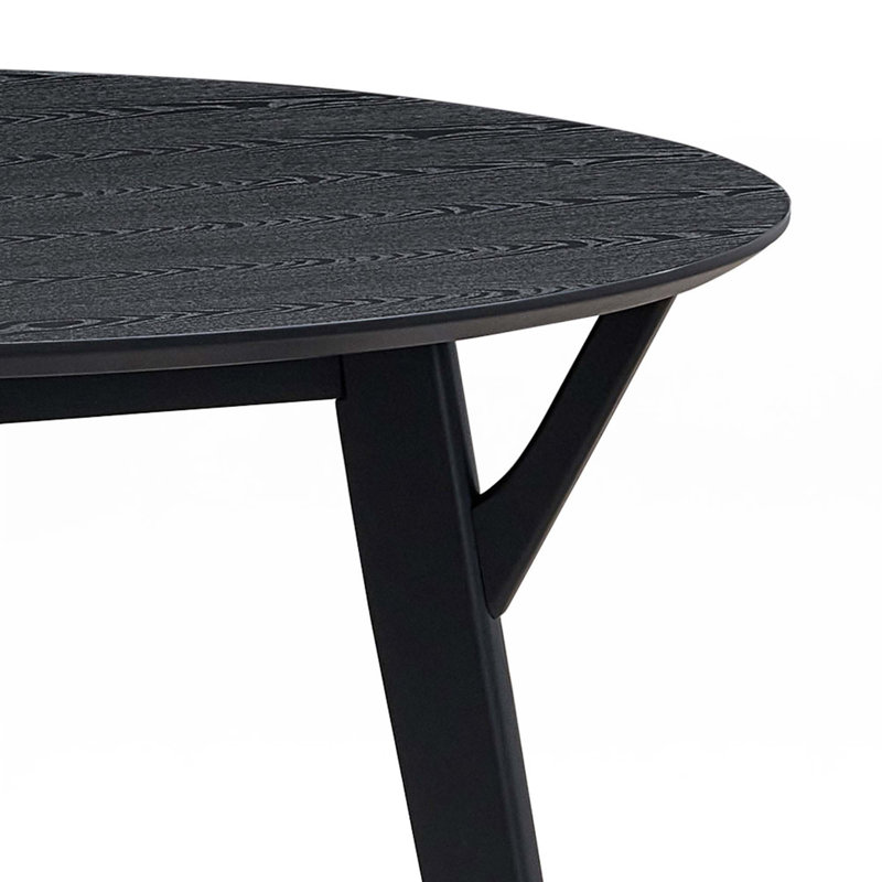 42.01 Inch Wooden Dining Table, Black