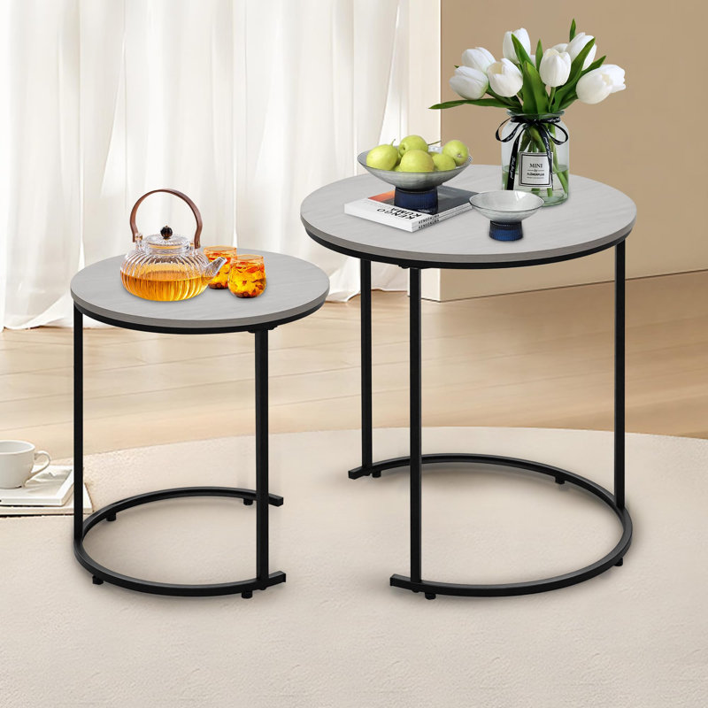 2 Piece Coffee Table Set, Grey
