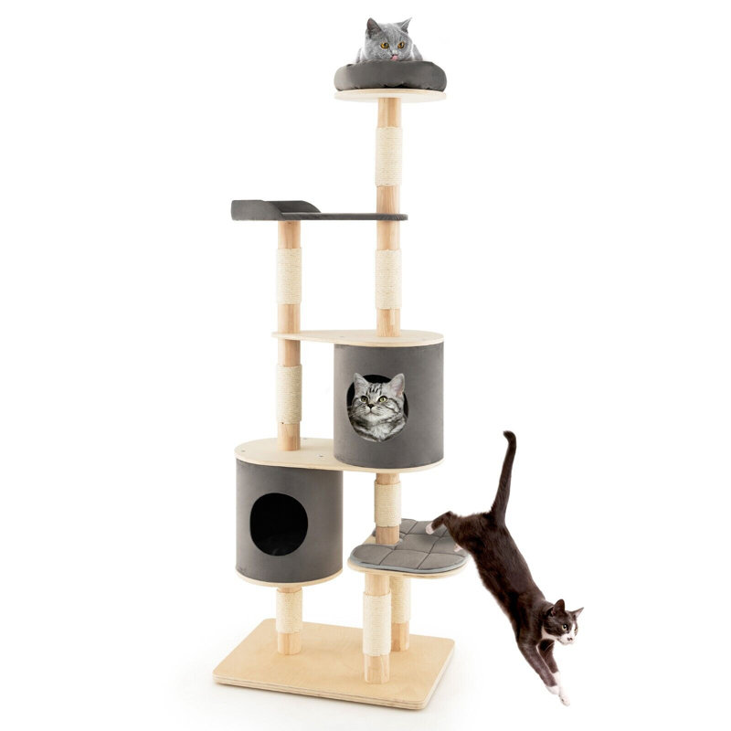 Teviston 74.67cm H Cat Tree, Grey