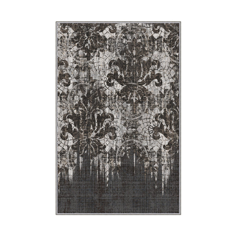 Luxurious Woven Carpet Rug, 2.6 x 4.0 ft | 100% Polyester, 0.4 in Pile Height | Antibacterial & Non-Slip PVC Dot Underside | Machine Washable, 3D Digital Printing | Perfect for Living Room & Bedroom Decor