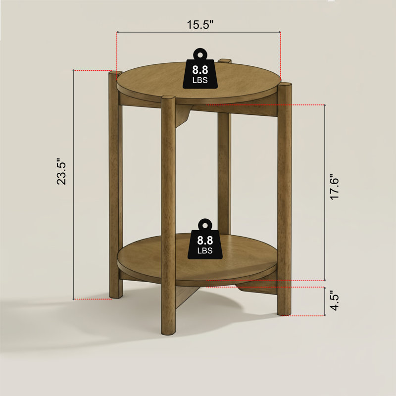 Ensemble de salon 3 pièces en bois massif Timber Mid-Century