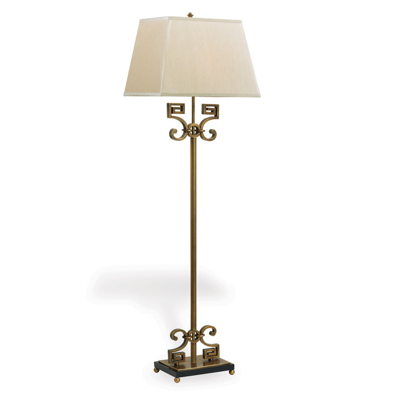 Whitney 60'' Aged Brass & Speckled Granite Novelty Floor Lamp