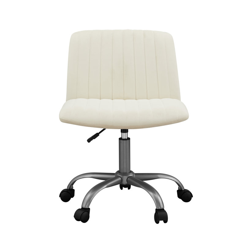Morency Swivel Office Chair, Cream