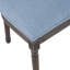 Chaise de salle à manger Kelton de style campagnard français, rembourrée, avec dossier en rotin, pieds cannelés sculptés et structure en hévéa vieilli.-134284975-134284976