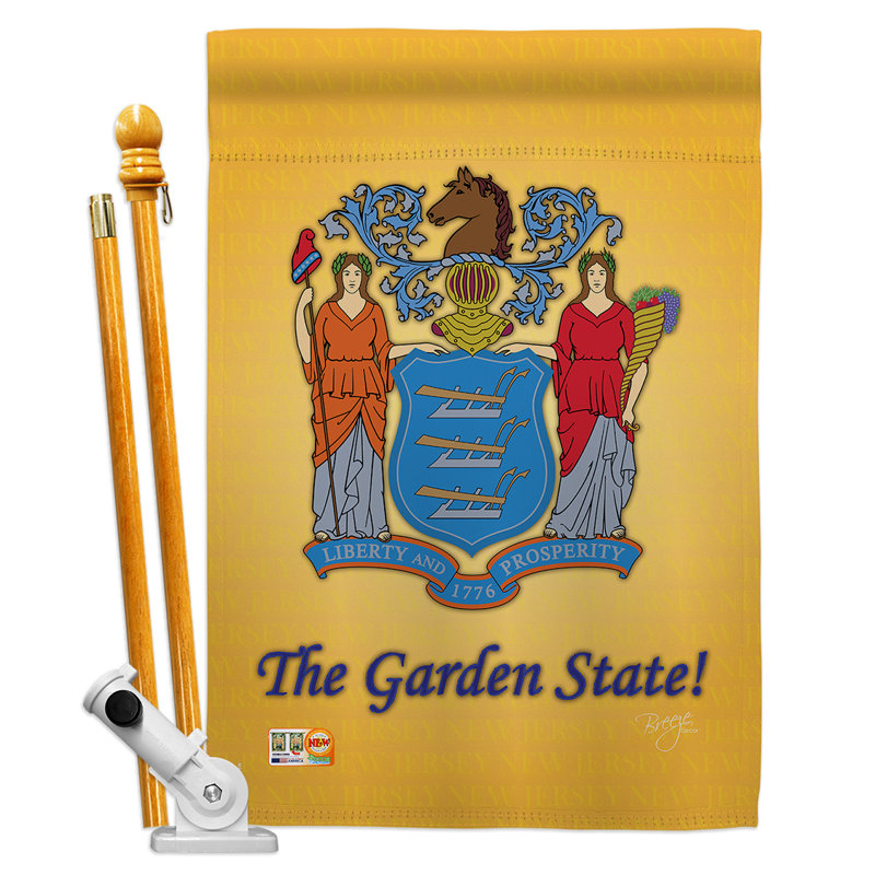 Double Sided 40'' H x 28'' W Polyester Flag Set