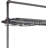 Rustic Sand Black And Natural Tone Metal Bar Height Table With Stemware Rack