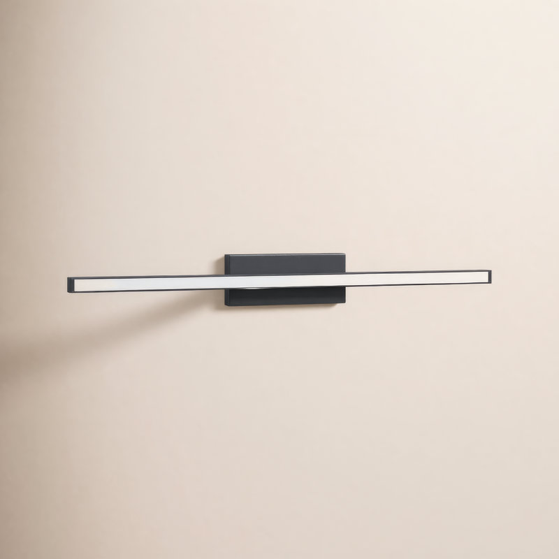 Rochelle 1 - Light LED Flush Mounted Sconce, 2.75" H x 24" W x 1.63" D, Black