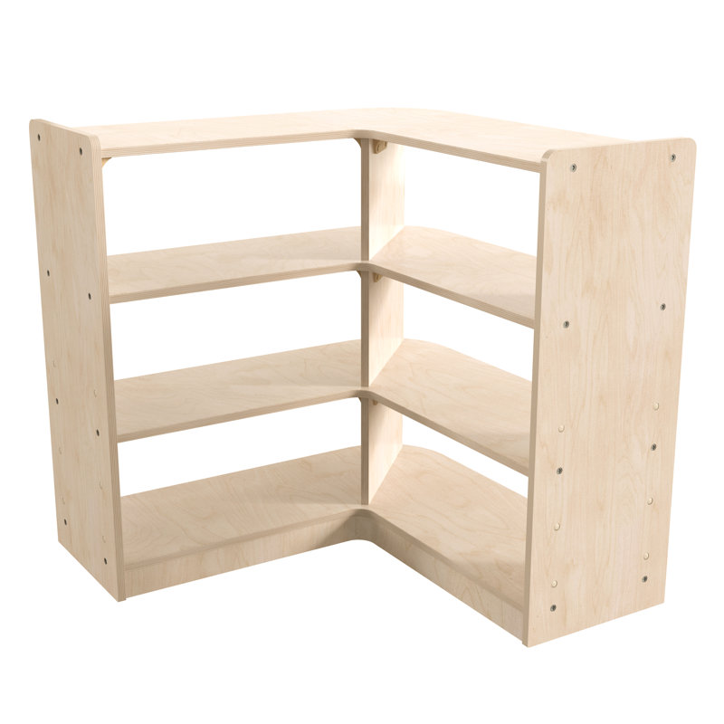 Bright Beginnings Natural Wood 3-Tier Corner Storage Unit