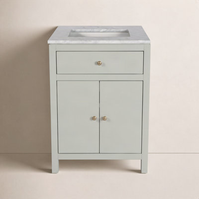 Celine 24" Carrara Marble Single Bathroom Vanity