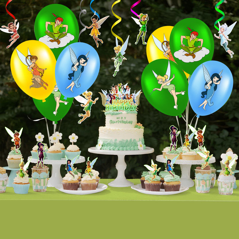 Tinker Bell Birthday Party Supplies,33Pcs Tinker Bell Party Decorations Set