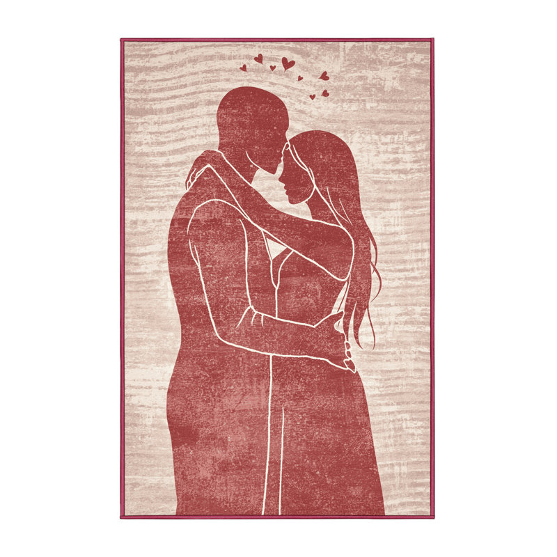 Tapis beige moderne et contemporain Bucktown Valentines, 3 X 5
