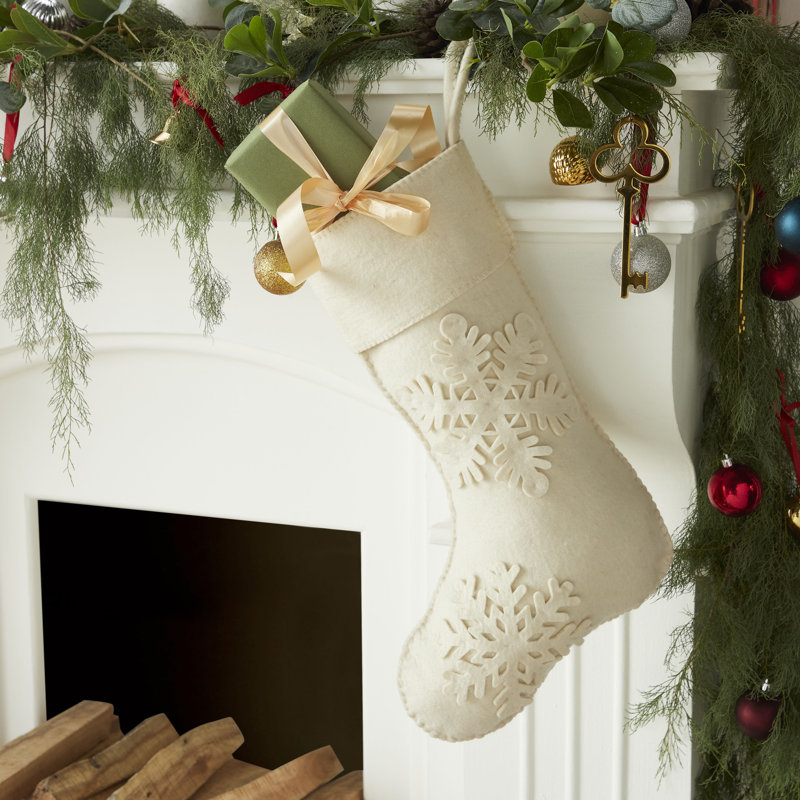 Tacked Snowflake Stocking