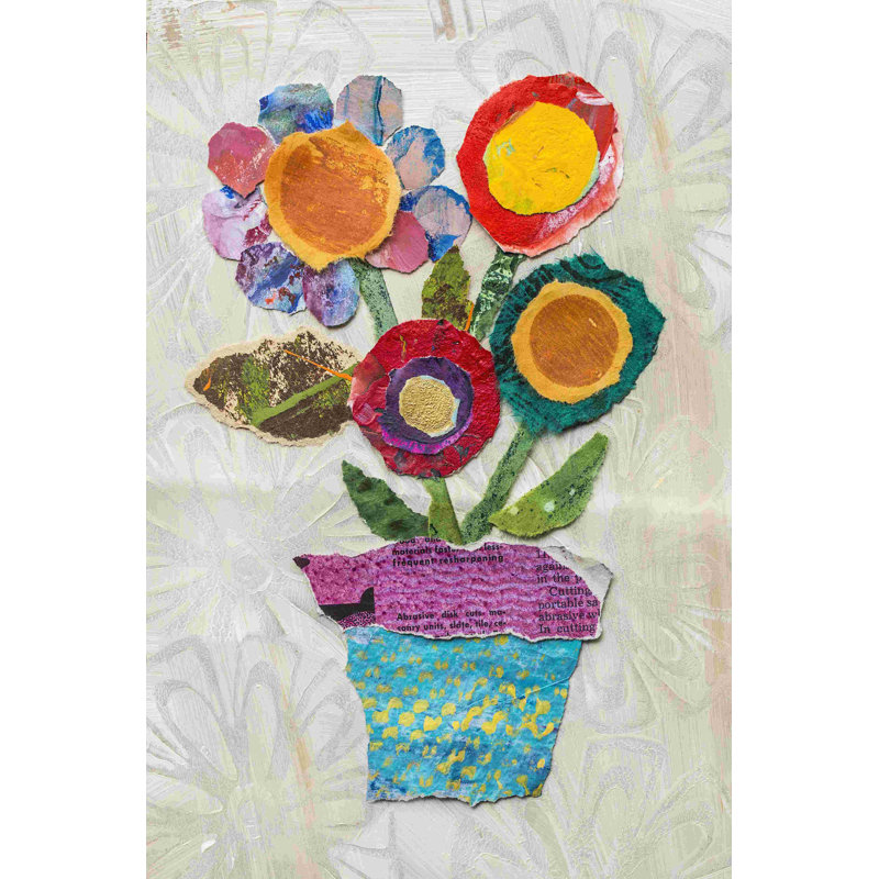 Flower Pot I by Elizabeth St. Hilaire - Wrapped Canvas Painting, 12" H x 8" W  
