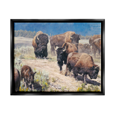 «Union Rustic Commander In Chief Bison Herd», art mural encadré par David Graham