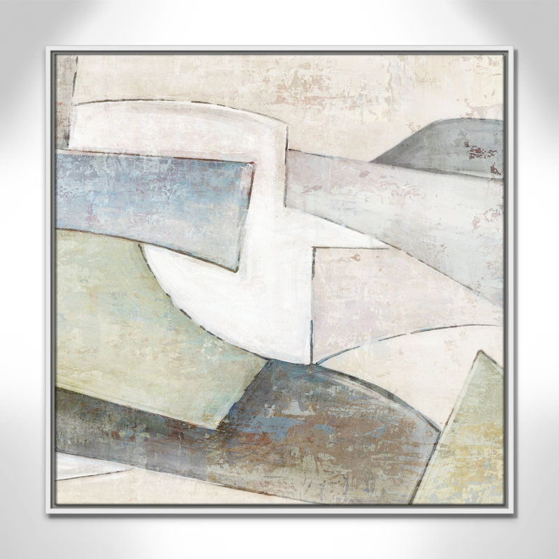 Verdant Currents I Print by Emma Peal, Framed Canvas, 31.5'' W x 31.5'' H, White Floater