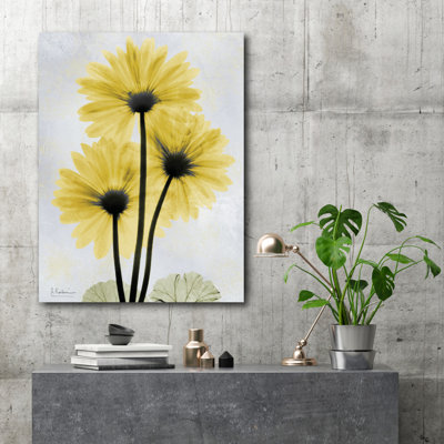 « golden fleur ii », impression sur toile tendue