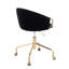 Chaise de travail en métal doré et velours noir-1125917538