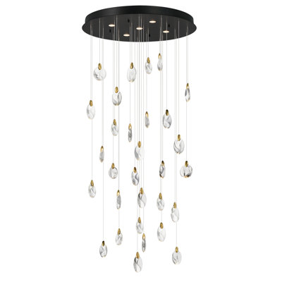 Luminaire suspendu caillou à lumières multiples