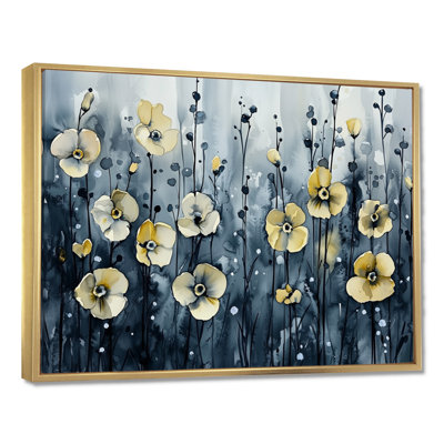 Ingersoll Midnight Violet Flowers In Fields I - Violets Large Wall Art