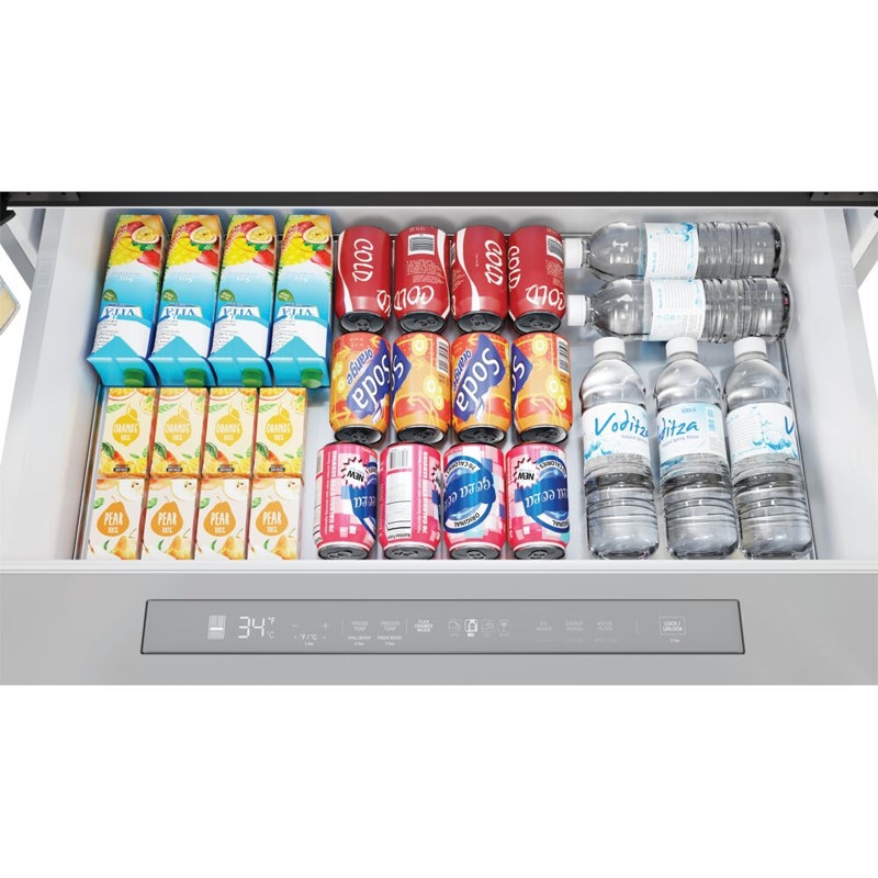 Sharp 21.6-Cu. Ft. French Door Counter-Depth Refrigerator in Stainless Steel