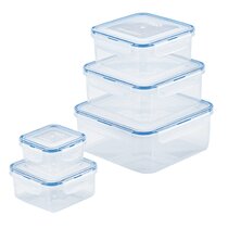 1/4pcs Food Storage Containers Set With Easy Snap Lids, Airtight Containers  For Pantry & Kitchen Organization, Plastic BPA-Free,Leak-Proof Meal Prep C