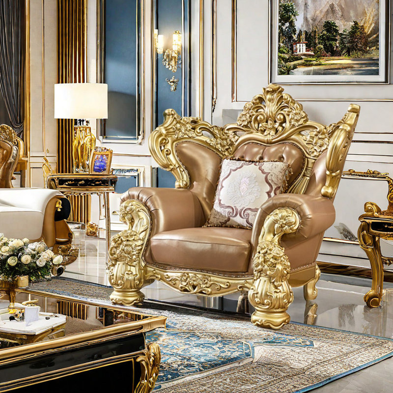 Fauteuil de luxe en cuir de vache American