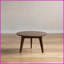 Table basse 100% chêne massif noyer pour le salon - Facile à nettoyer, facile à assembler avec des coins arrondis