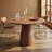Finnerty Circular Dining Table with Wooden Base-110480661-111786370