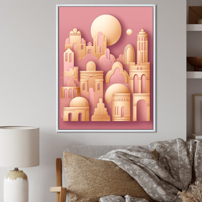 Oriental City en or rose rétro
