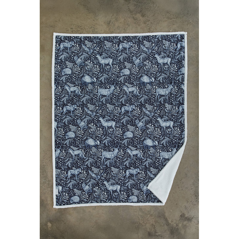 Deyongs 1846 Throw, Navy Abstract 1
