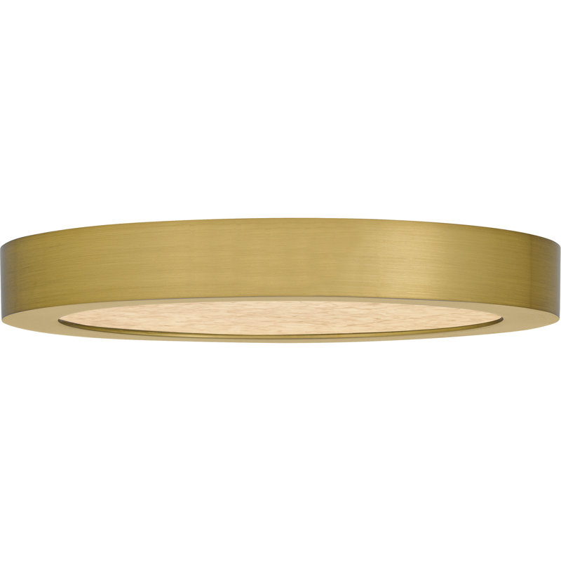 Outskirts Integrated LED Flush Mount With CCT Switch, 1" H x 7.5" W x 7.5" D, Brushed Gold