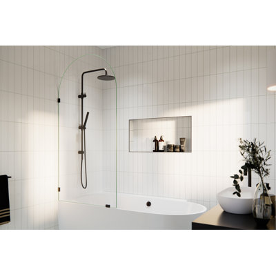 Venus Frameless Arched Fixed Bath Panel