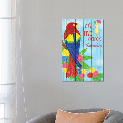 Parrot Party I by Andi Metz - Wrapped Canvas Painting