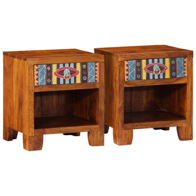 40cm W Solid Wood Bedside Table