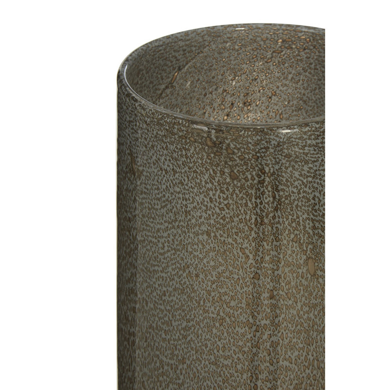 Bismarck Glass Table Vase, Grey, 32cm H x 15cm W x 15cm D