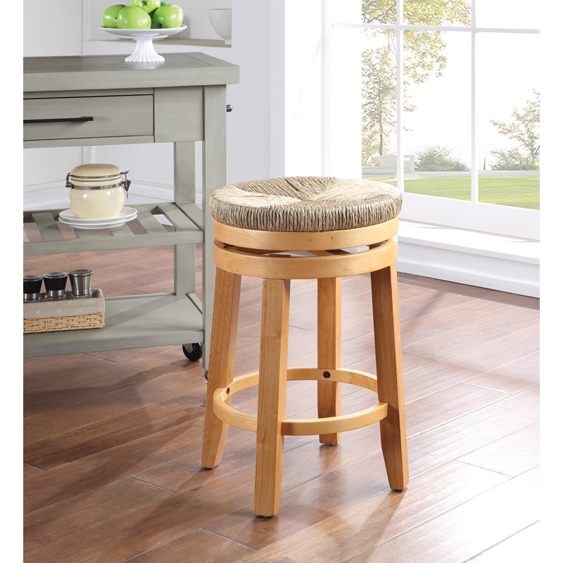 Tabouret de comptoir pivotant 25,75 po Temima, Naturel