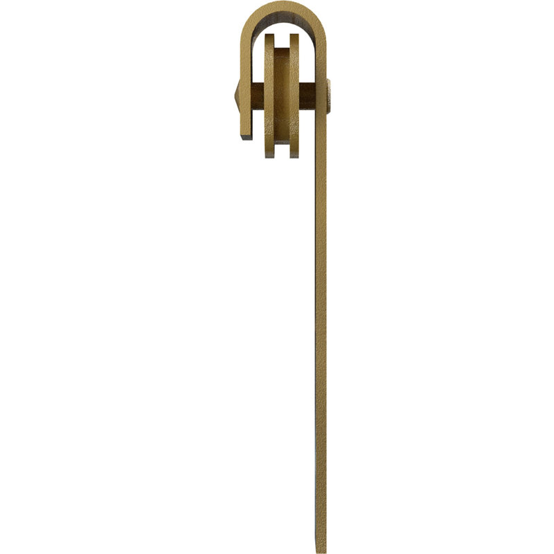 Ensemble de quincaillerie de porte de grange simple standard Premium J-Strap Roller Hanger, Or Jacob