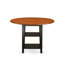 Ensemble de table de cuisine 5 pièces comprenant une table de salle à manger ronde avec abattant et étagères et 4 chaises rembourrées en similicuir, 107 x 107 cm, noir et cerisier-391400288-340301527-290899016