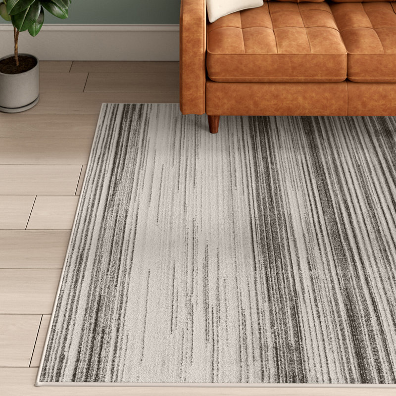 Tapis gris / noir Orellana, Rectangle 5 pi 3 po x 8 pi