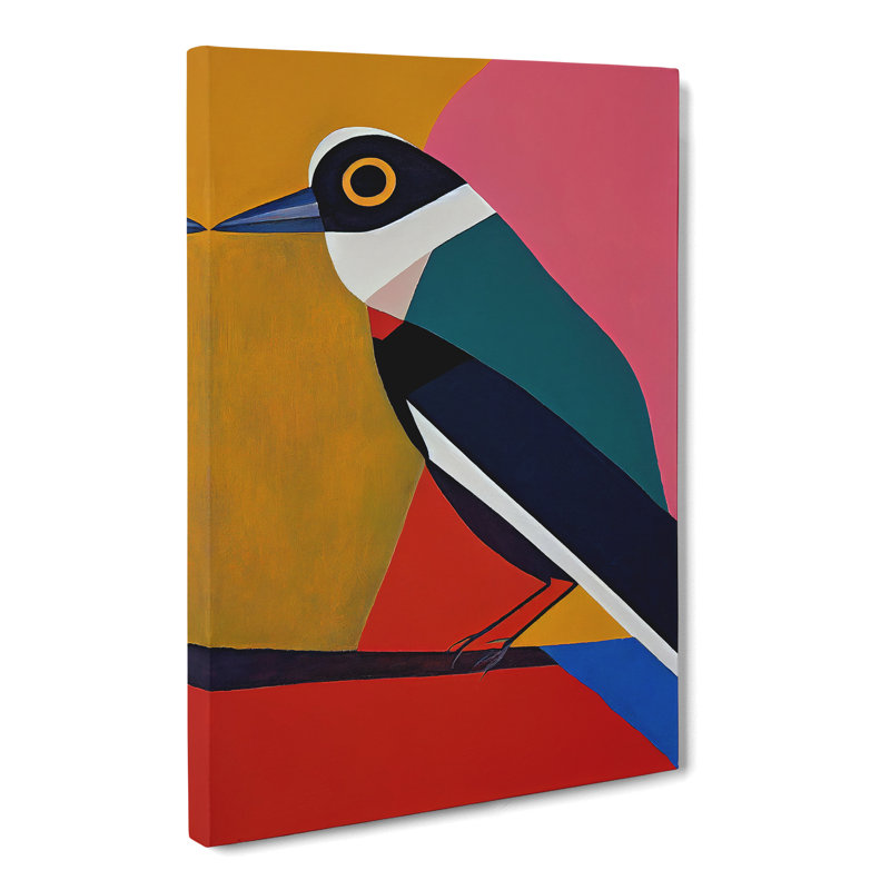 CAN-V0523-1472X Magpie Bird Abstract Vol.2 - Wrapped Canvas Print, Wrapped Canvas, 50cm H x 35cm W x 3cm D