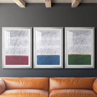 Chroma Tract I  -Custom Framed  Premium Print W Matt - 3 Pieces