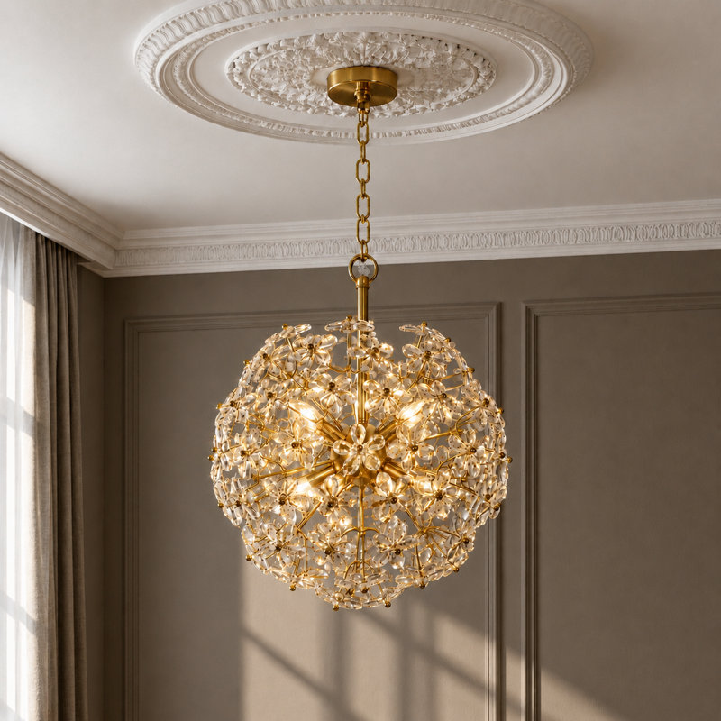 Kethe 8-Light Global Crystal Chandelier