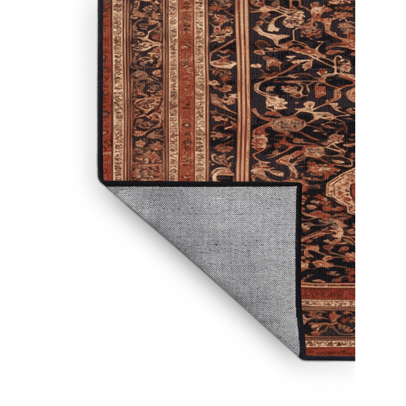 Tapis brun lavable à la machine, Carré 4 pi