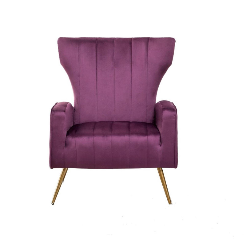 Velvet Armchair, Purple Velvet