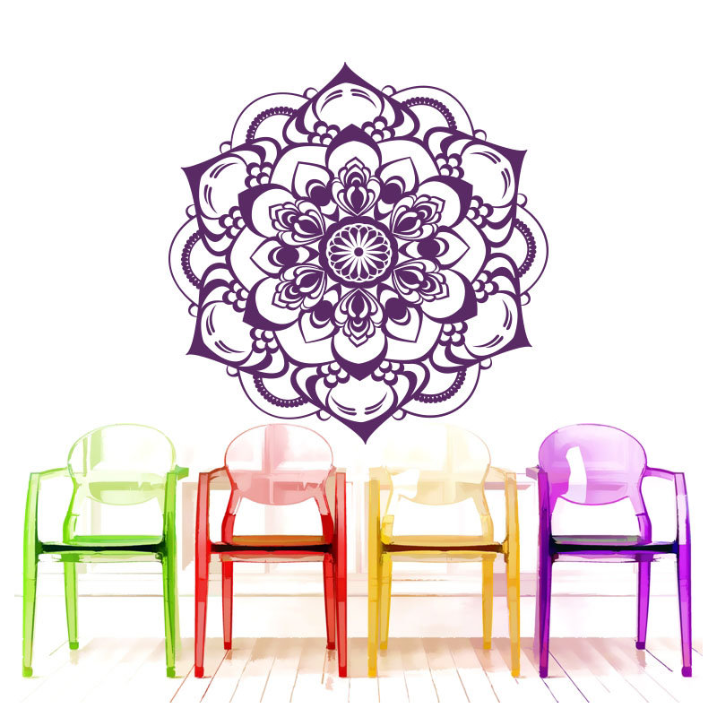 Décalcomanie murale décoration boho Natazhat, Violet