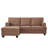 86" Linen Upholstered Sofa with a Movable Storage Ottoman, Underseat Storage and 2 Flip-up Armrests-117792573
