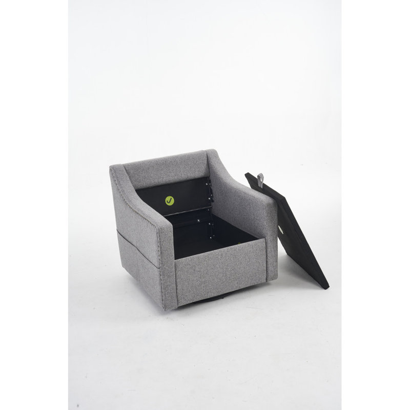 Fauteuil d'appoint pivotant à 360 ° Teddy, Gris